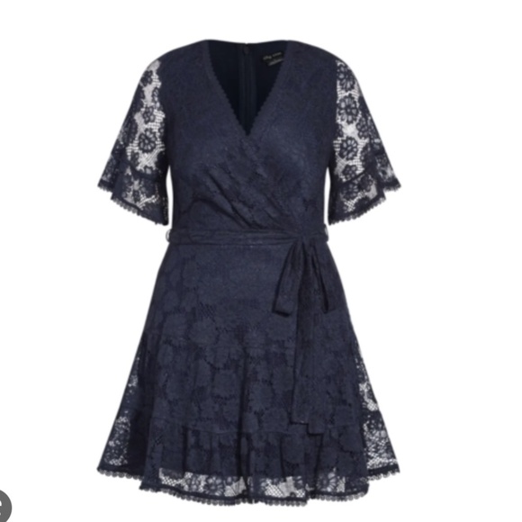 City Chic Navy Lace Dress - Picture 7 of 7